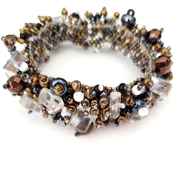 Seed bead and bead magnetic closure bracelet - Picture 12 of 14